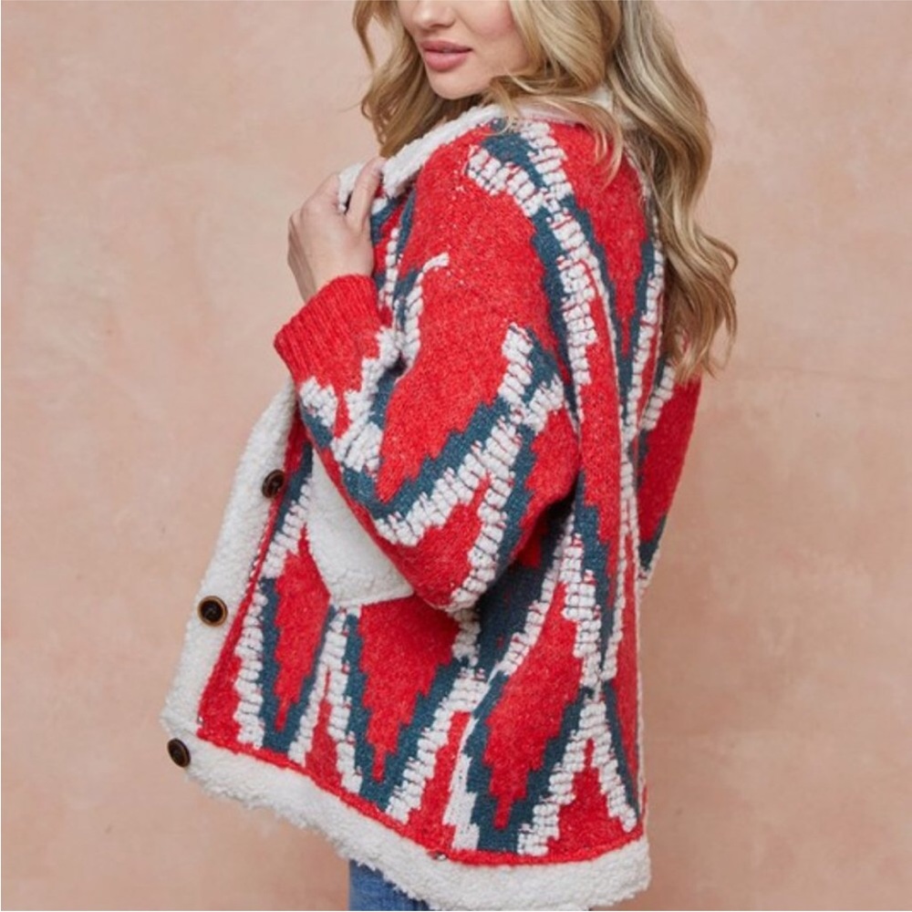 NWT - Quilted Cardigan Sweater Coat/Western Boho Gorgeous Coat